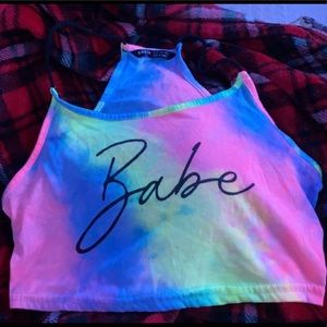 Shein tie dye crop top
